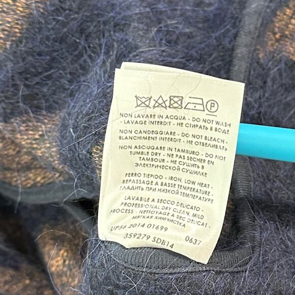 Stella McCartney Alpaca Wool Blend Blanket Draped Coat Houndstooth RARE 44 10 - Picture 8 of 8